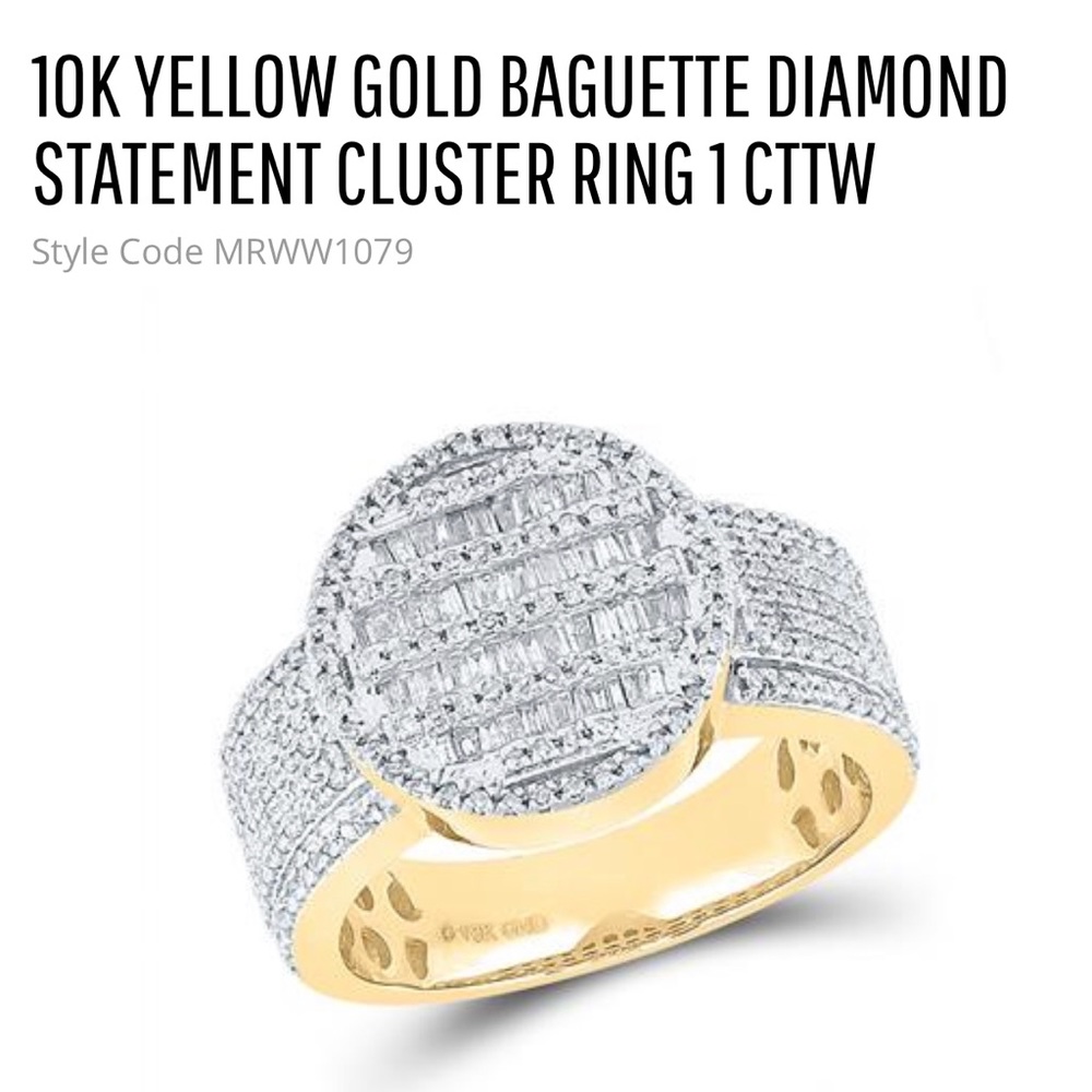 10k solid gold mens real diamond ring FREE POSH AUTHENTICATION + Free appraisal